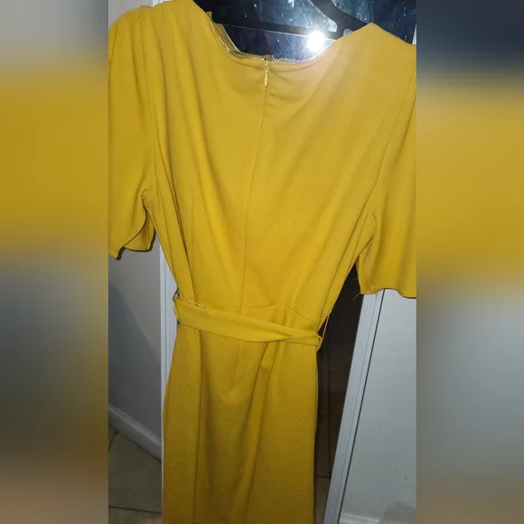 DKNY Mustard Midi Dress - Picture 5 of 5